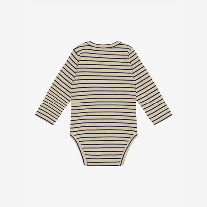 Romper lange mouw - LS Rib Body - Medieval Blue Stripe - GOTS - Katoen - En Fant