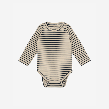 Romper lange mouw - LS Rib Body - Medieval Blue Stripe - GOTS - Katoen - En Fant