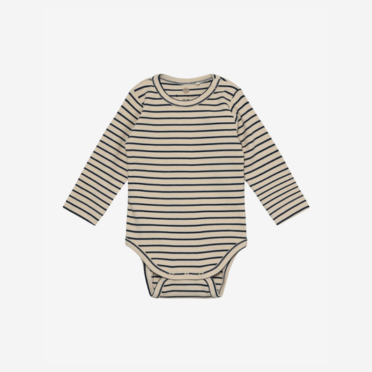 Romper lange mouw - LS Rib Body - Medieval Blue Stripe - GOTS - Katoen - En Fant