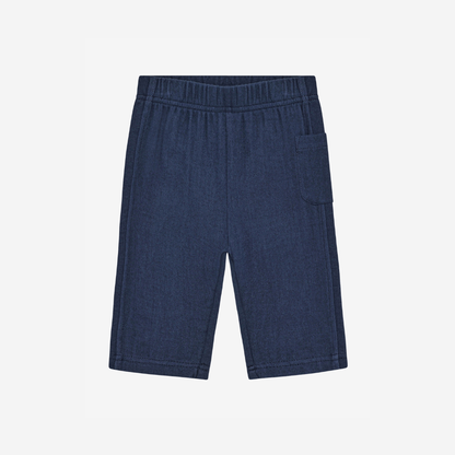 Long pants - Cotton muslin & sweat - Medieval Blue - Pants Muslin - En Fant