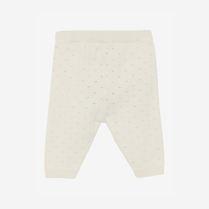 Knitted pants - Organic cotton - Antique White - Pants Knit Pointelle - Huttelihut