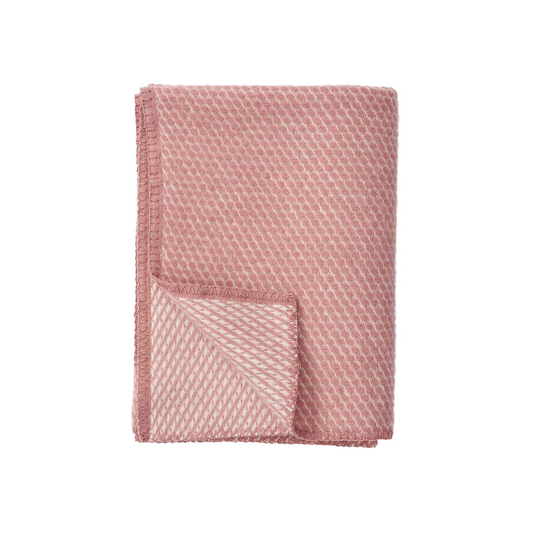 Wieg- of ledikantdeken Velvet - Zuiver scheerwol - Old Pink/Roze - Klippan