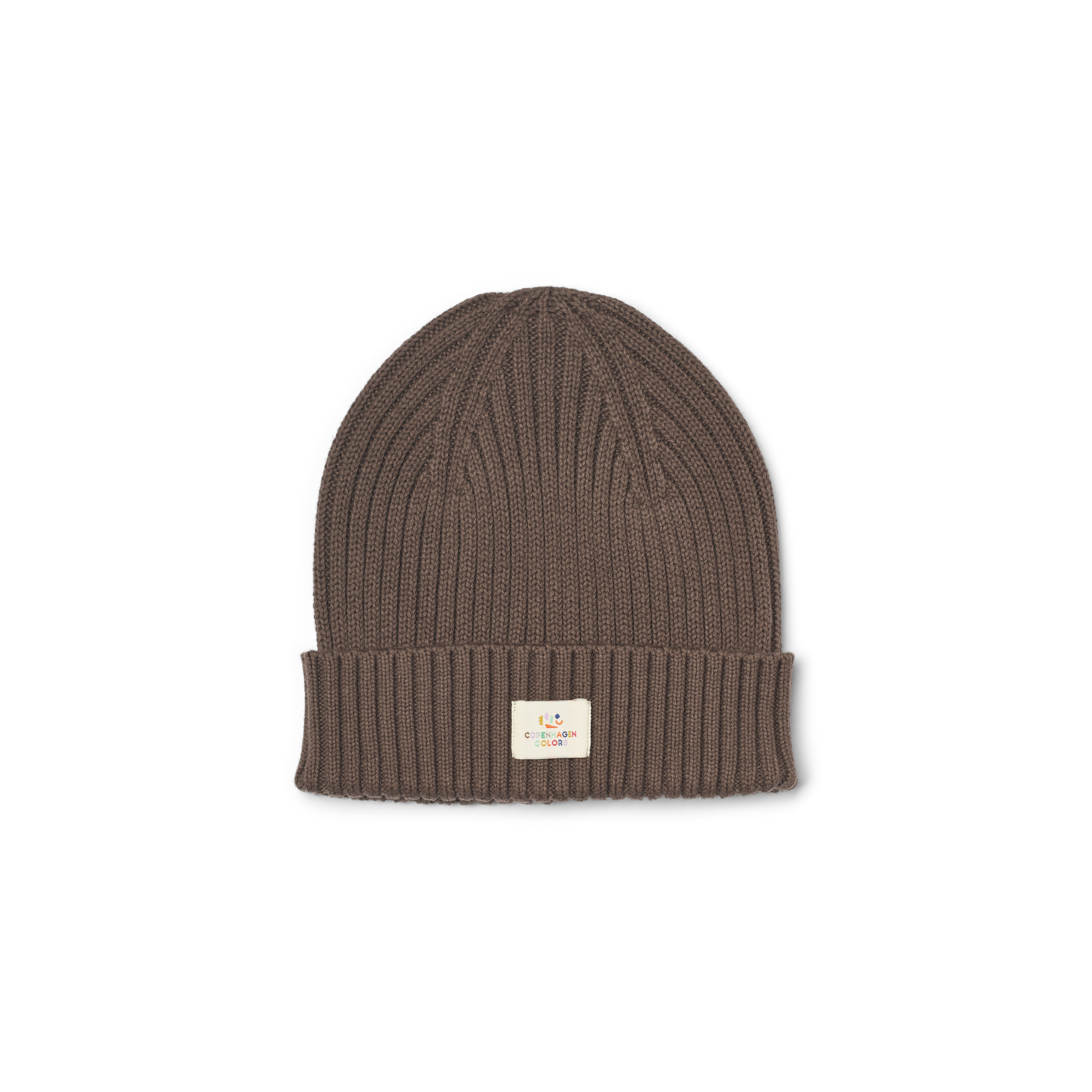 Gebreide muts - Knitted Beanie - 100% biologisch katoen - Copnehagen Colors- dark brown