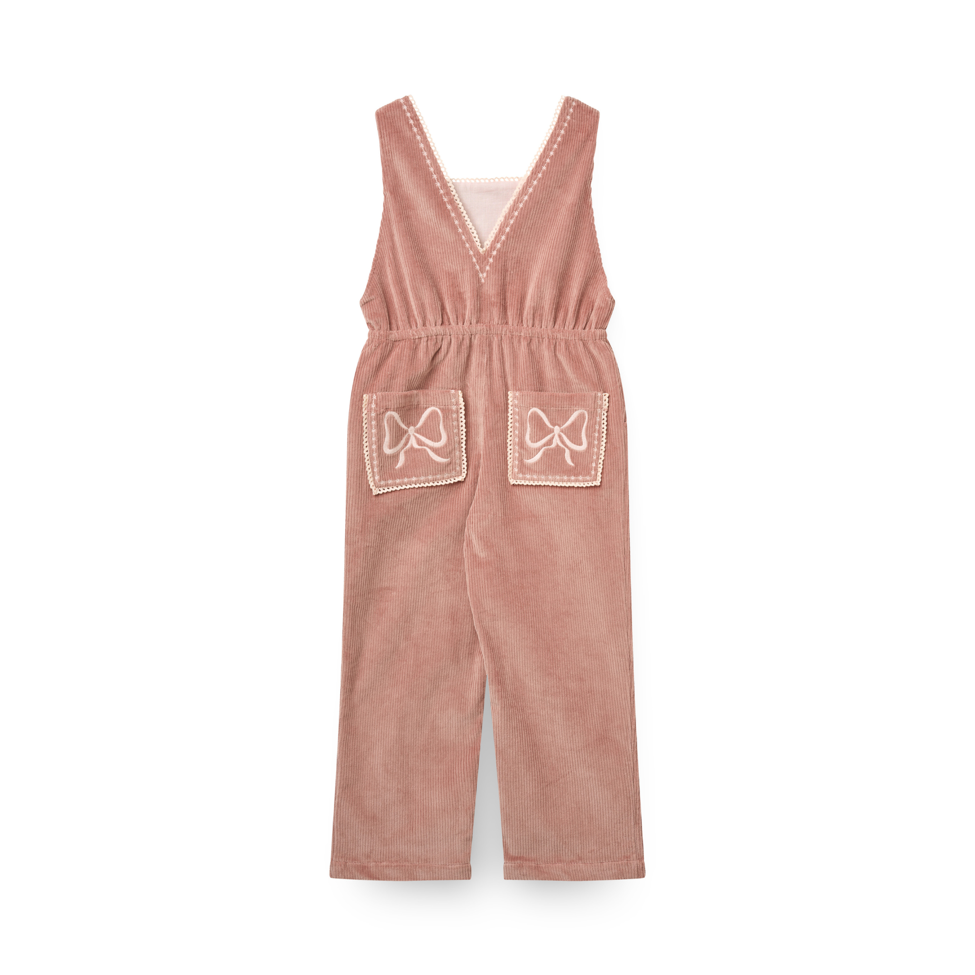 Tuinbroek corduroy - Embroidered Dungarees - Winter Rose - Biologisch katoen - Copenhagen Colors - achterkant