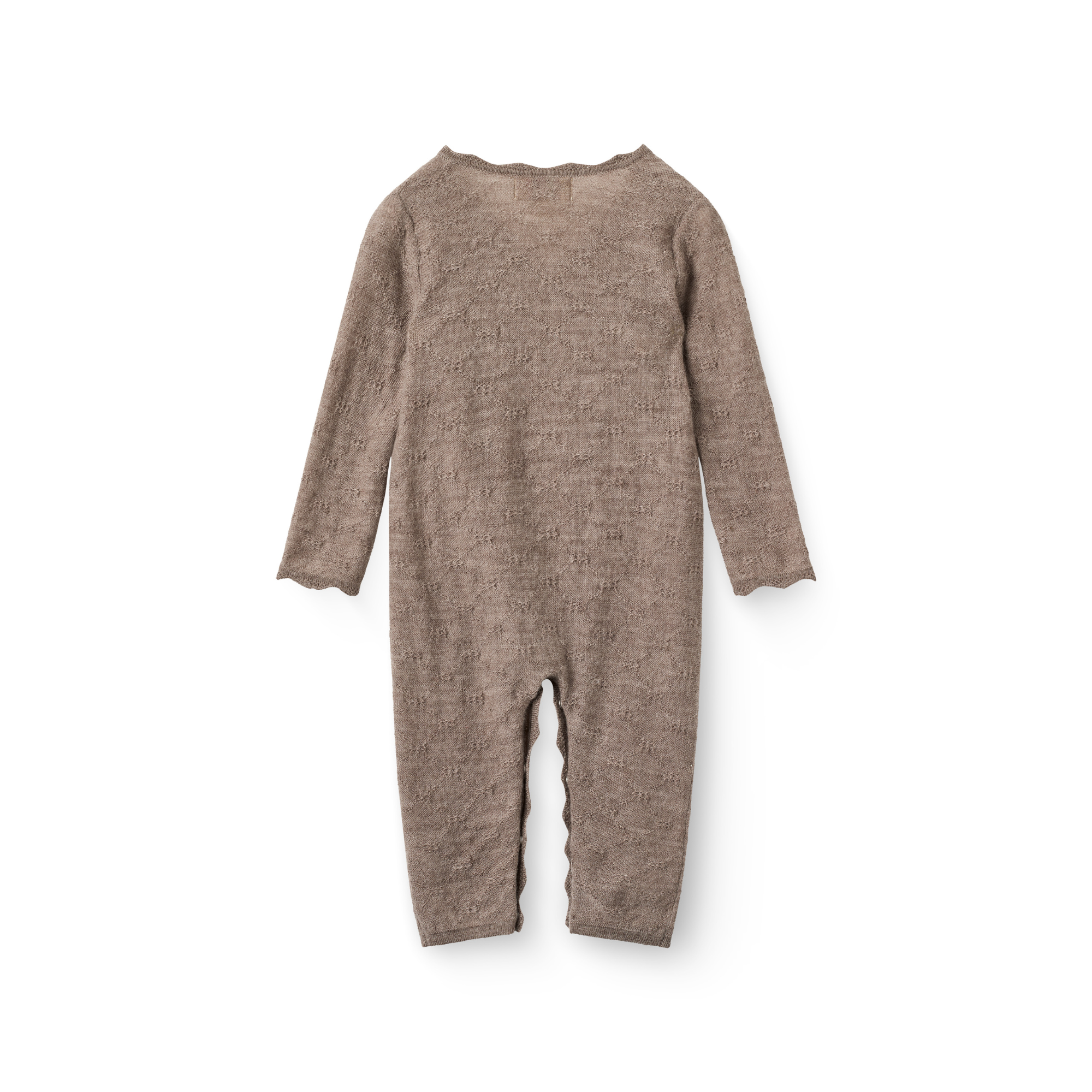 Pointelle boxpakje met scallop rand - Natural Melange - 100% merino wol - Copenhagen Colors - achterkant