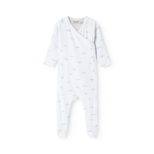 Romper Rubello with feet - Organic cotton & TENCEL™ Modal - New Born Cumu Print - MarMar Copenhagen - product photo - image 2