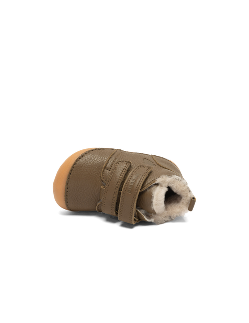 Barefoot Carter Lamb – Khaki – Lamb wool lined – First walker shoes – Bisgaard