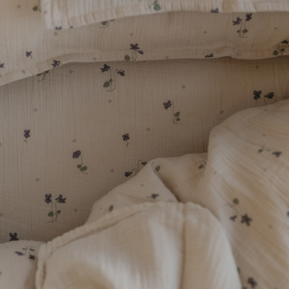 Fitted Sheet - Muslin Fitted Sheet Junior - 70x140 - Organic cotton muslin - Viola - Garbo & Friends