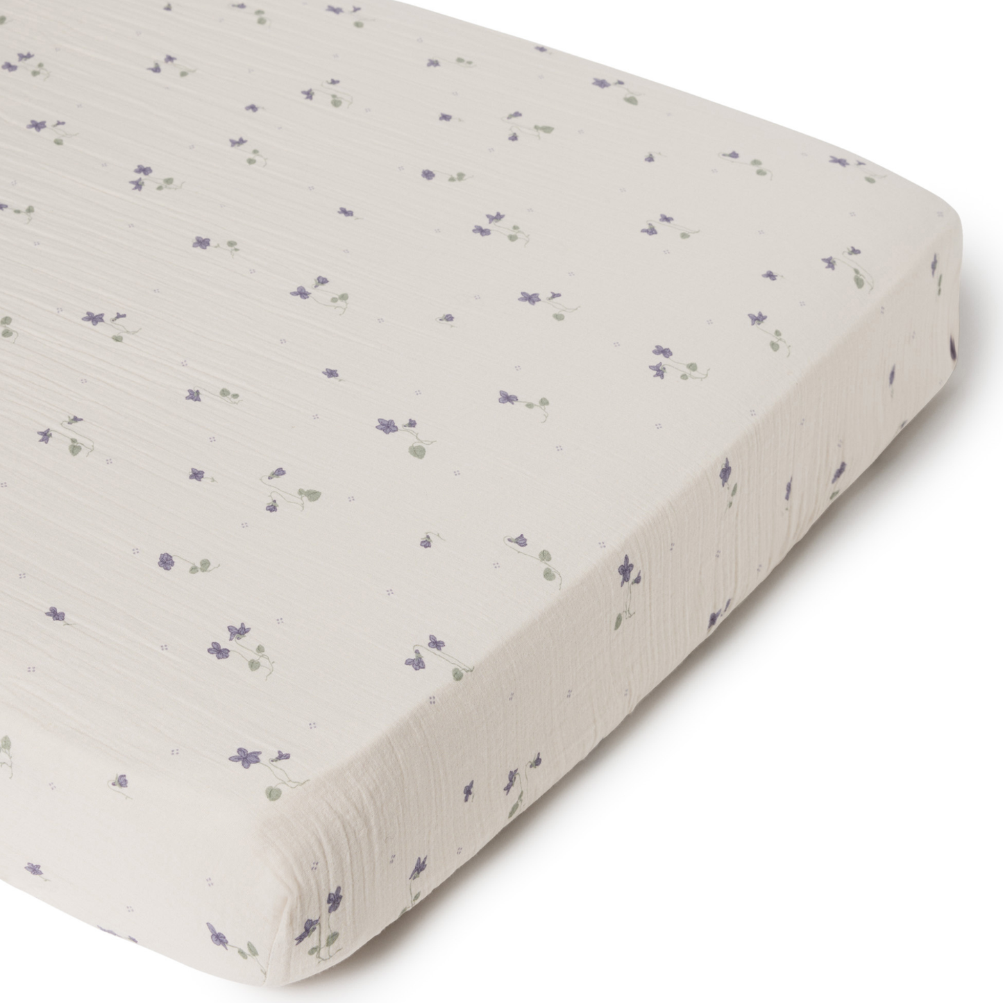 Fitted Sheet - Muslin Fitted Sheet Junior - 70x140 - Organic cotton muslin - Viola - Garbo & Friends