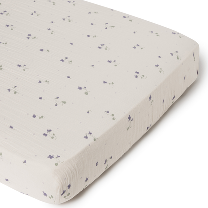 Fitted Sheet - Muslin Fitted Sheet Junior - 70x140 - Organic cotton muslin - Viola - Garbo & Friends