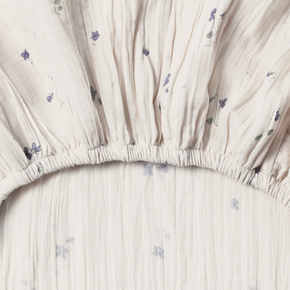 Fitted Sheet - Muslin Fitted Sheet Junior - 70x140 - Organic cotton muslin - Viola - Garbo & Friends