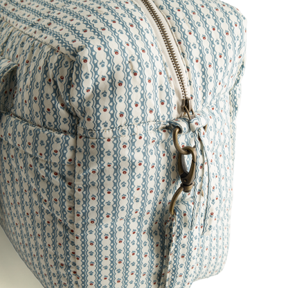 Diaper Bag/Weekend Bag - Floral Stripe - Organic Cotton - MarMar Copenhagen