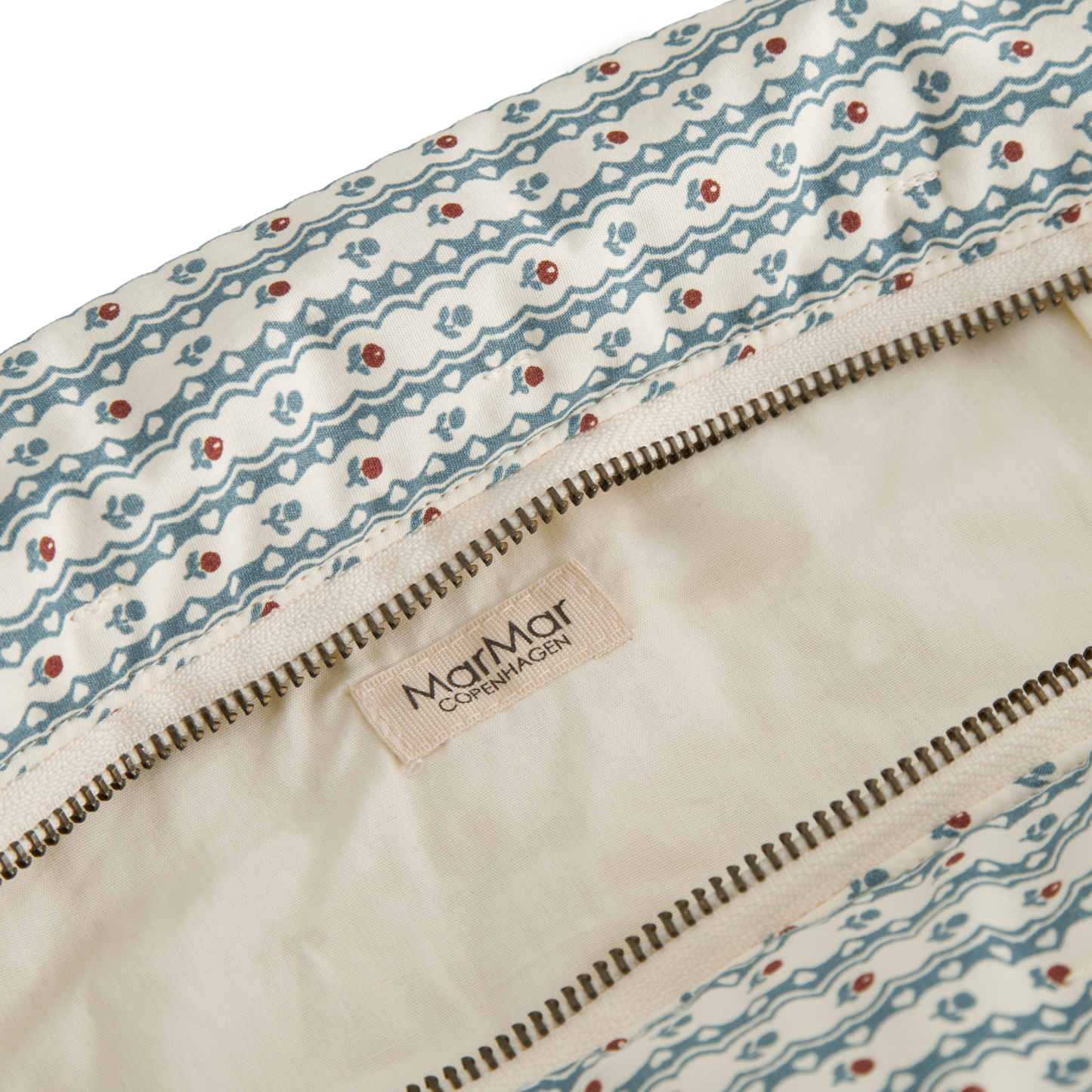 Diaper Bag/Weekend Bag - Floral Stripe - Organic Cotton - MarMar Copenhagen