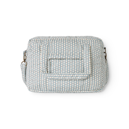Diaper Bag/Weekend Bag - Floral Stripe - Organic Cotton - MarMar Copenhagen