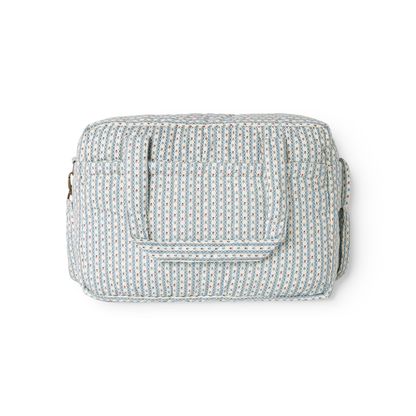 Diaper Bag/Weekend Bag - Floral Stripe - Organic Cotton - MarMar Copenhagen