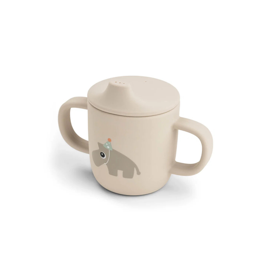 Silicone sippy cup with 2 handles - Spout cup - Celebration - Sand - Done by Deer