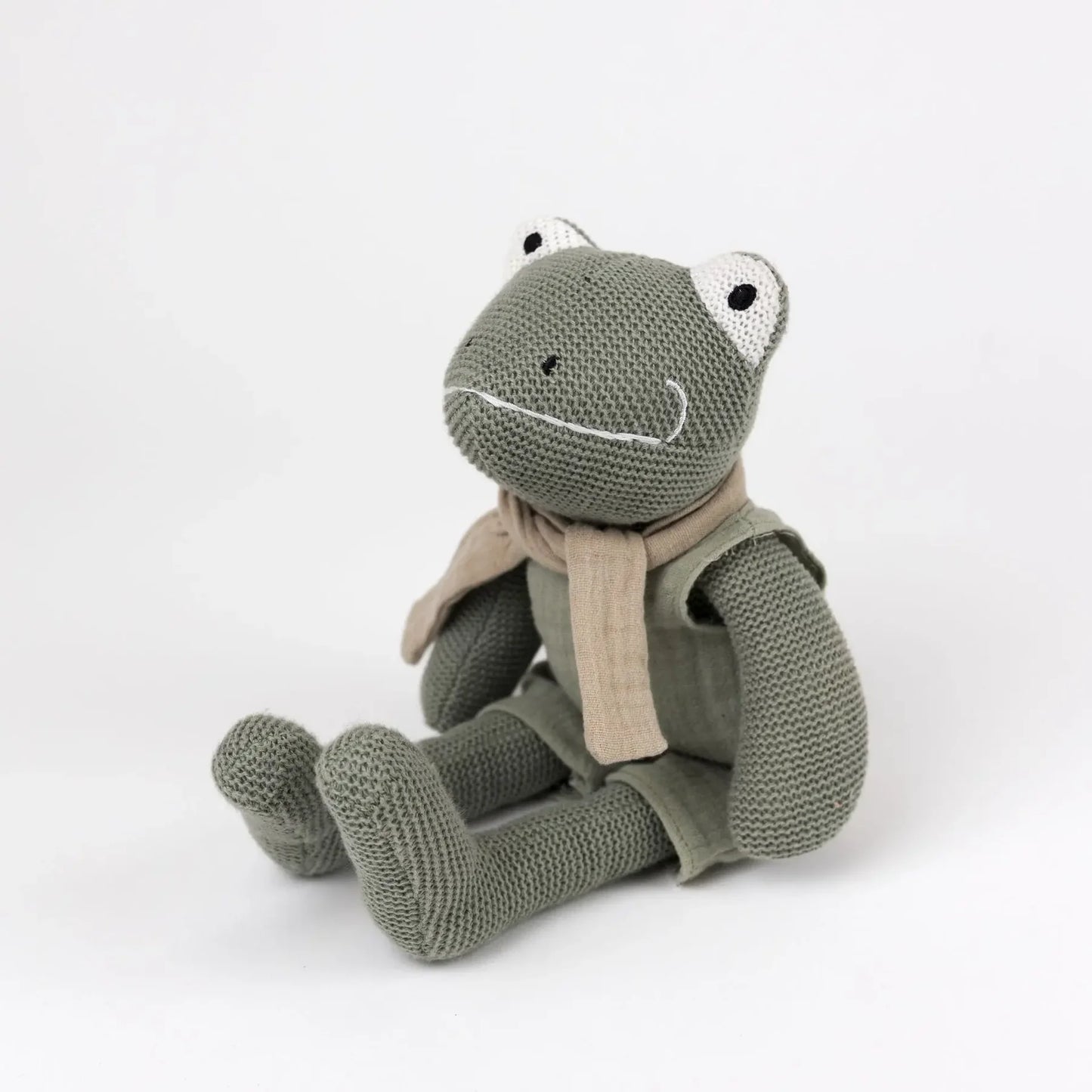 Jeremy de kikker - Katoenen knuffel met rammelaar - Egmont Toys