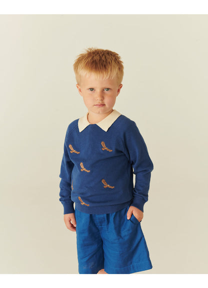 Dünner Sweater Eagles - Bio-Baumwolle - Kobaltblau - Copenhagen Colors