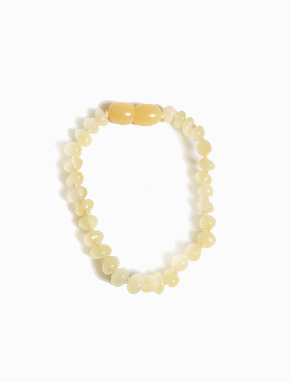 Alwero - Coni barnsteen armband baby - Vanille - 14cm - productfoto