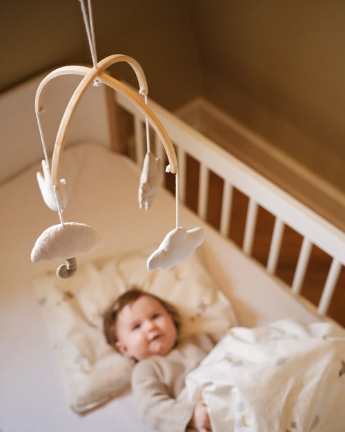 Baby boxmobiel - Biologisch katoen - Beige - Moonboon - productfoto - afbeelding 2