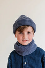 Beanie Fonzie Kids - 100% extra fine Italiaanse merino wol - HVID