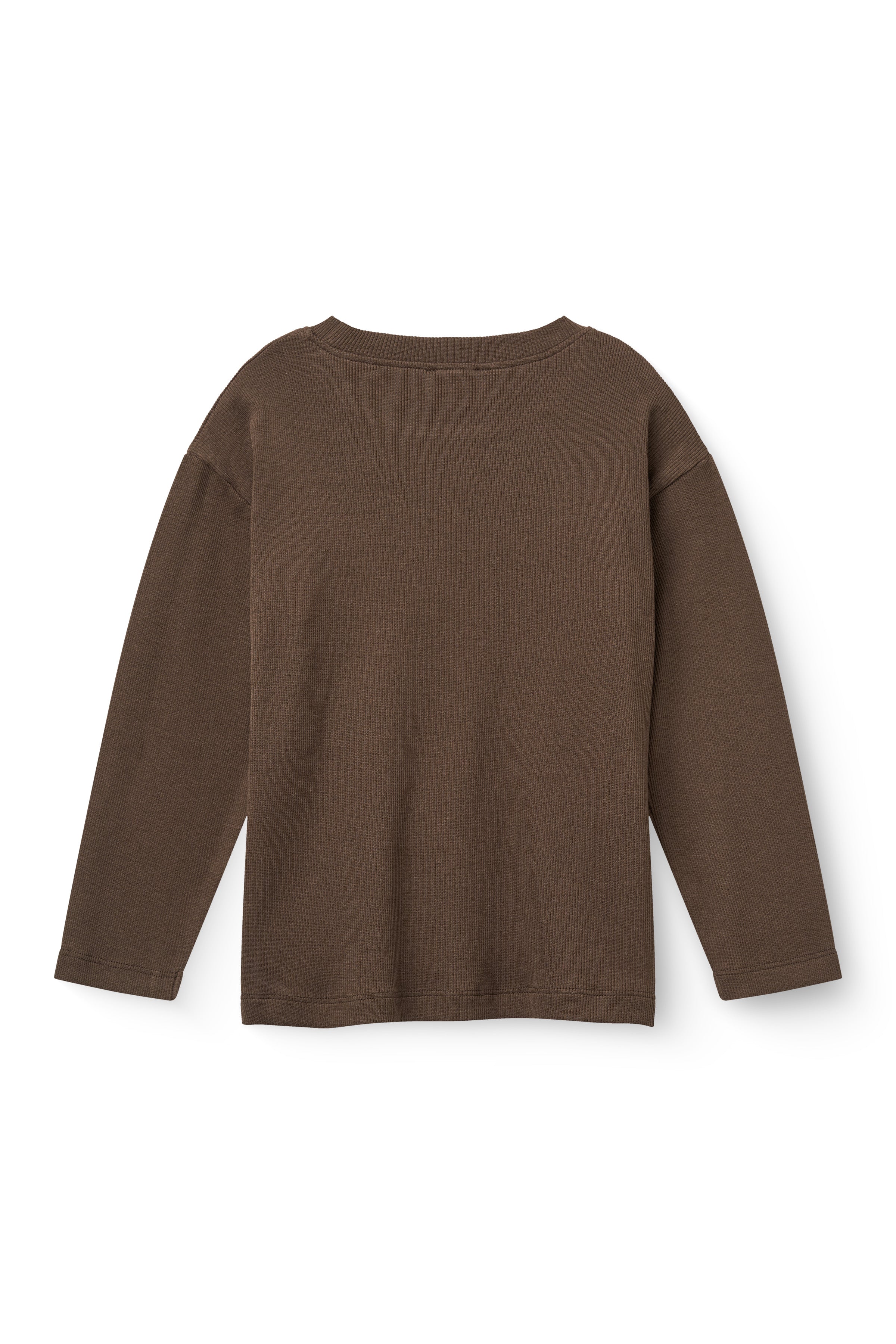 Top met lange mouwen - Dark Brown - Biologisch katoen en modal - Copenhagen Colors achter