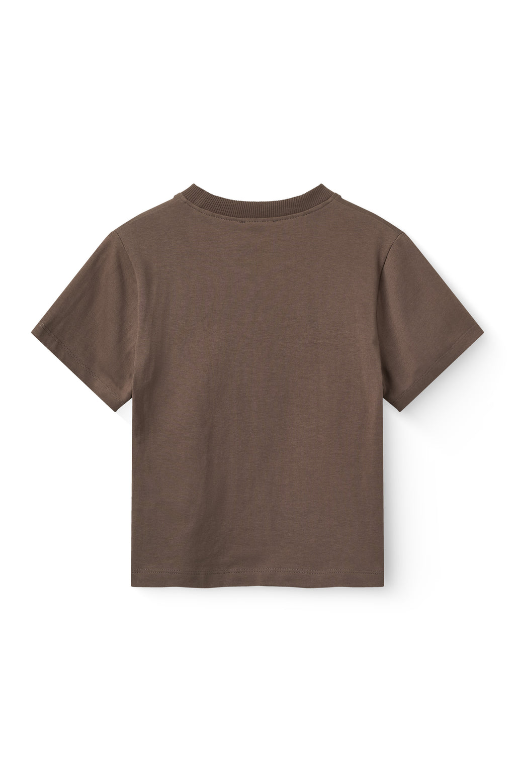 T-shirt met embroidery - Dark Brown - Biologisch katoen - Copenhagen Colors - achterkant