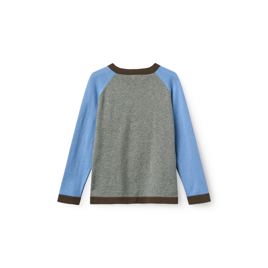 Gebreide trui - Grey Comb - Biologisch katoen en Cashmere - Copenhagen Colors - achterkant