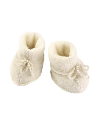 Slofjes met koordje - Wol fleece - Biologisch merino wol - Engel Natur