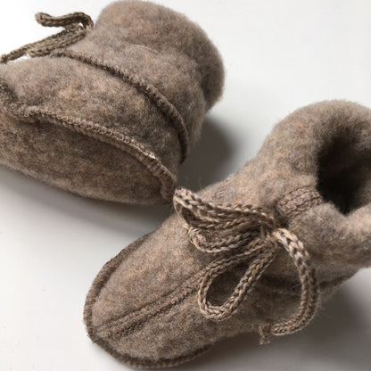 Slofjes met koordje - Wol fleece - Biologisch merino wol - Engel Natur