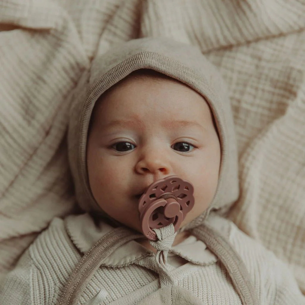 Strik mutsje - Bonnet - Wol fleece - Biologisch merino wol - Engel Natur baby lifestyle