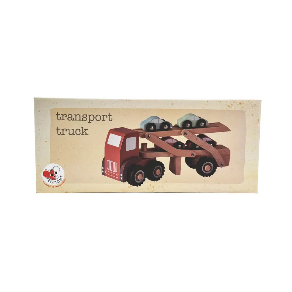 Houten Autotransporter – Houten vrachtwagen met 4 auto's – Egmont Toys