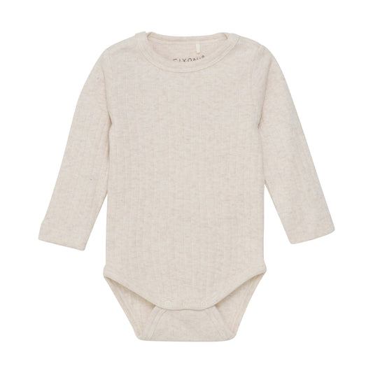 Fixoni - Body LS Melange - Rib - 100% katoen