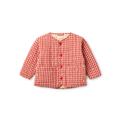 Zomerjasje Molly - Geruit/aardbeitjes - Katoen - Rood/Roze - Flöss voor