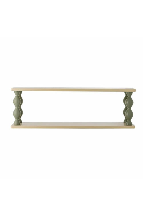 Bibiola Shelf Multi – Bloomingville MINI: wandplank recht van voren op een witte achtergrond.