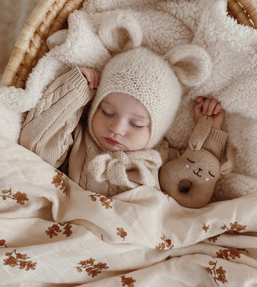 Sanfte Rassel - Hase - Alpaka-Wolle - Sand/Beige - Main Sauvage