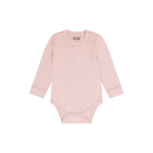 Baby romper lange mouw - Rose Smoke - Tencel en merino wol - HUTTEliHUT voor