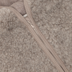 Baby buitenpak wool teddy - Camel Melange - 100% wol - HUTTEliHUT close up