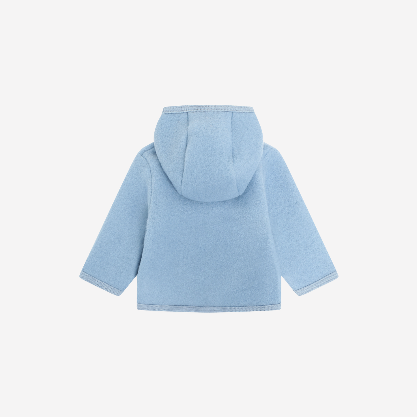 Jasje met capuchon -  Merino wol fleece - 100% wol - HUTTEliHUT winward wachterkant