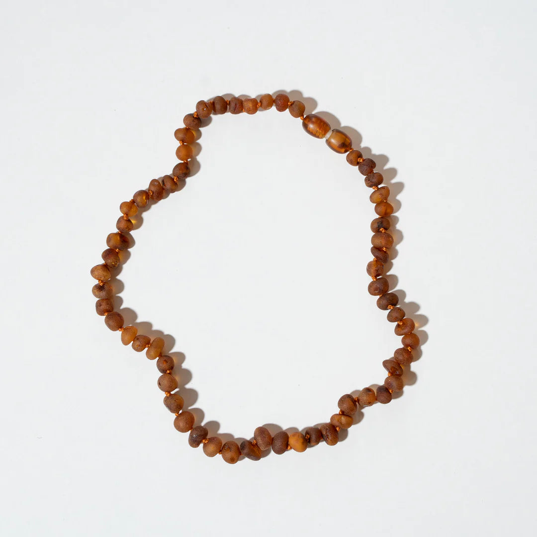 Barnsteen ketting Raw Caramel Amber - 32 cm - Kids 0-3 jaar - Nirrimis