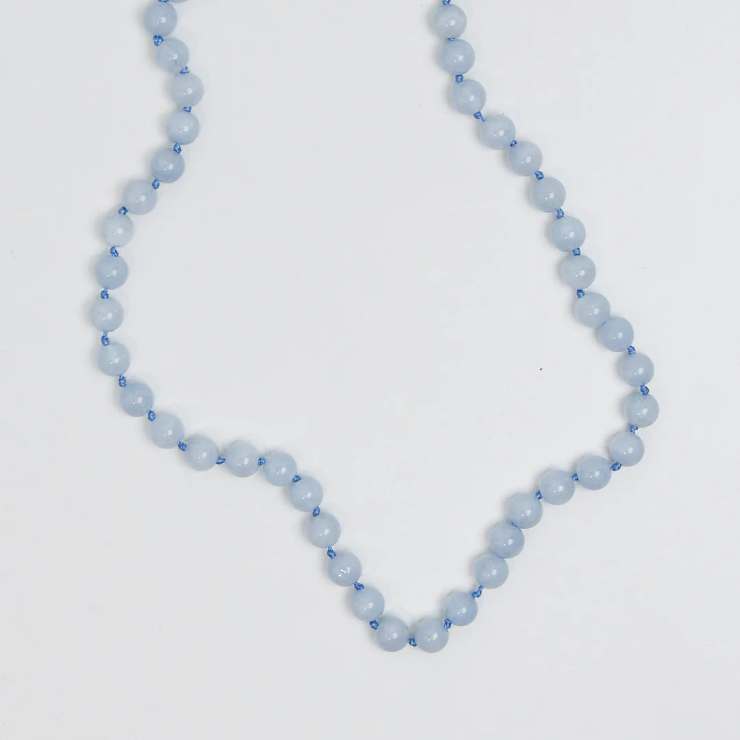 Barnsteen ketting - Light Blue Aquamarine/Blauw - 32 cm - Kids 0-3 jaar - Nirrimis