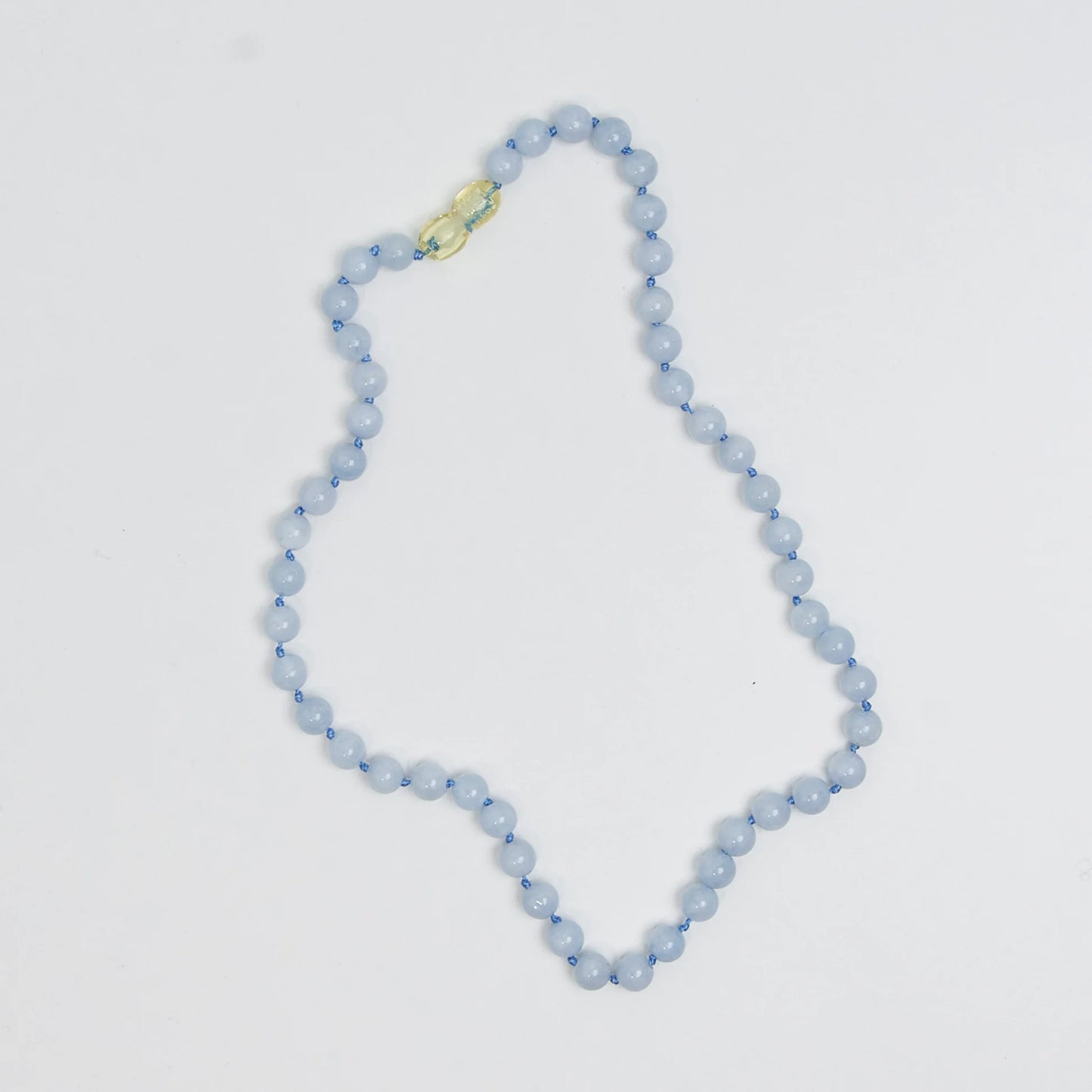 Barnsteen ketting - Light Blue Aquamarine/Blauw - 32 cm - Kids 0-3 jaar - Nirrimis