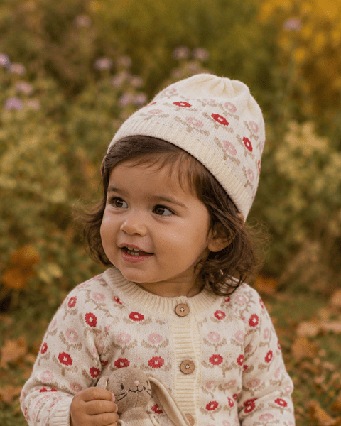 Knitted Cardigan Flowers - Flower Garden – 100% merino wool - SmallStuff