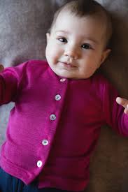 Baby Cardigan - Wool/Silk - Walnut - Baby Cardigan - Engel Natur