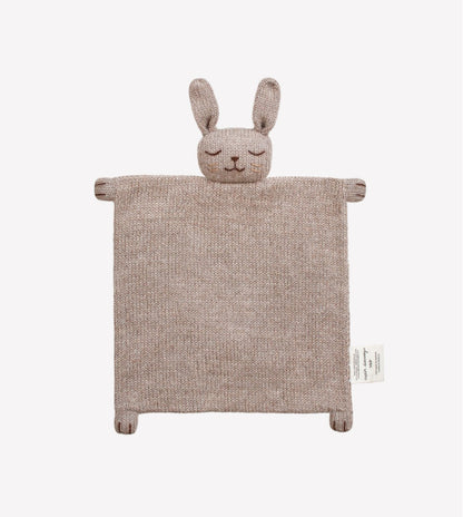 Gestricktes Schmusetuch - Alpaka Wolle - Hase/Kaninchen - Sand - Main Sauvage