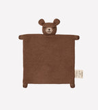 Knitted comforter - Alpaca wool - Teddy bear - Nut/Brown - Main Sauvage