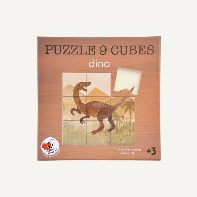 Würfelpuzzle - Dinosaurier - 6 Motive - FSC Karton - 3+ Jahre - Egmont Toys