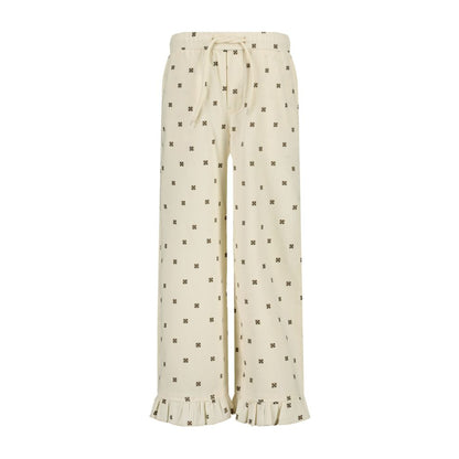 Broek Vosje - Katoen - Cream - Levv voorkant