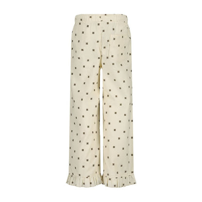 Broek Vosje - Katoen - Cream - Levv achterkant