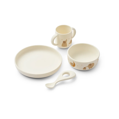Eten setje Vivi - Siliconen - Elephant/creme - Liewood
